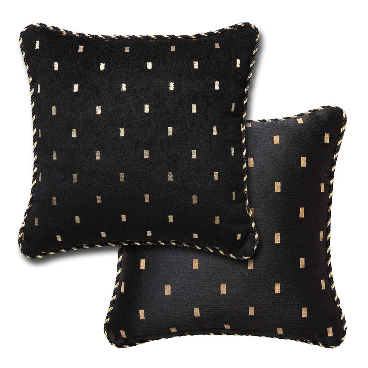 Massimo Black Square Cushion