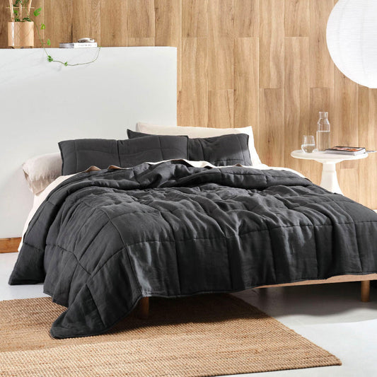 Nimes Magnet Linen Coverlet by Linen House