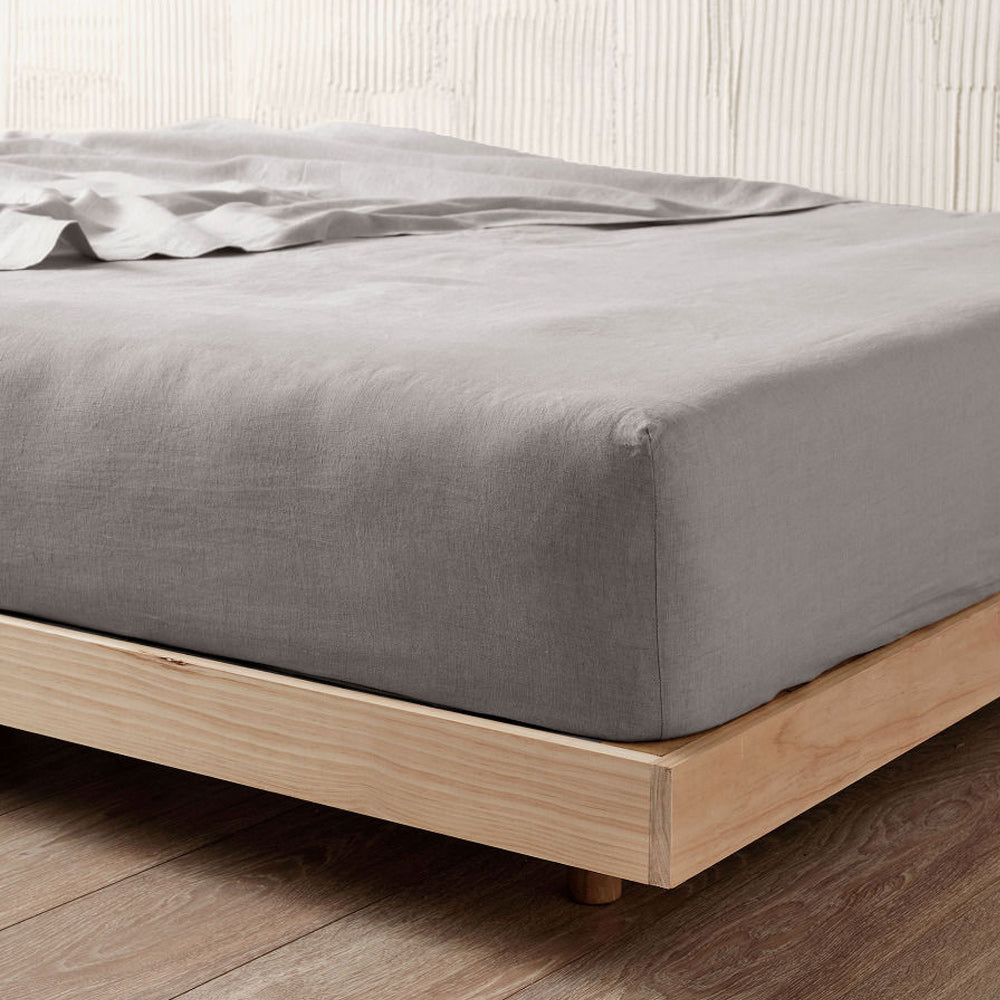 Linen House Nimes ASH Linen FITTED SHEET