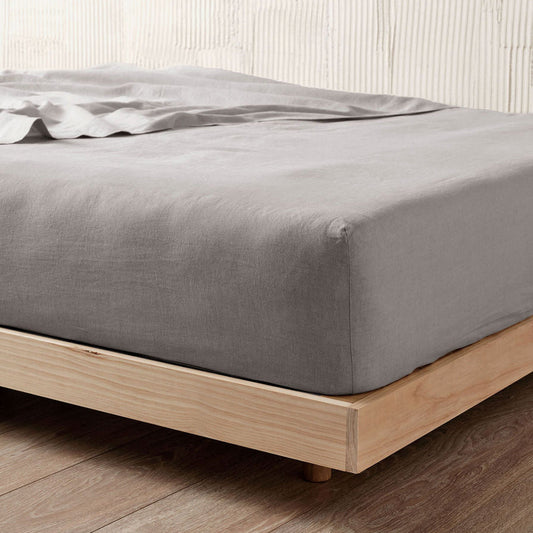 Linen House Nimes ASH Linen FITTED SHEET