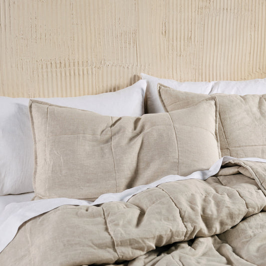 Nimes Natural Linen Pillowsham Pair by Linen House
