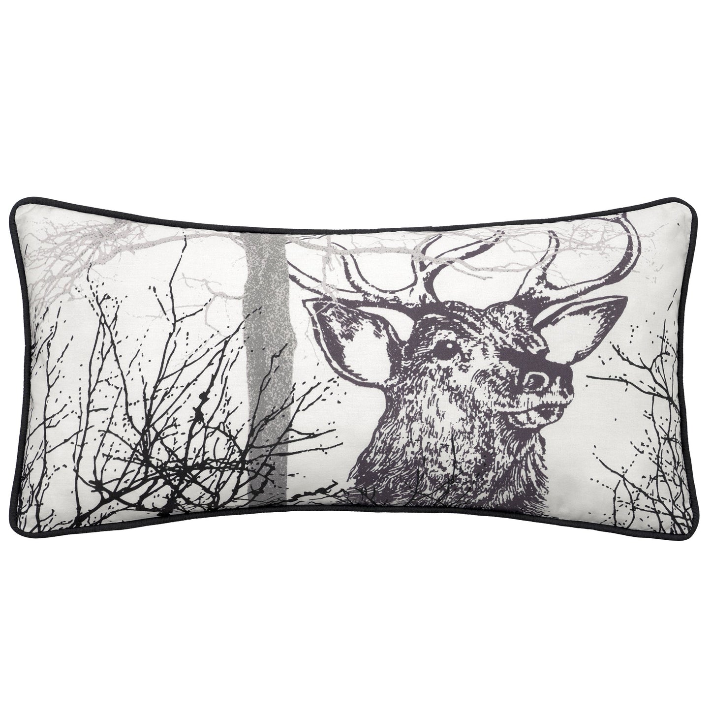 Alpine Stag Oblong Taupe Cushion by Bianca