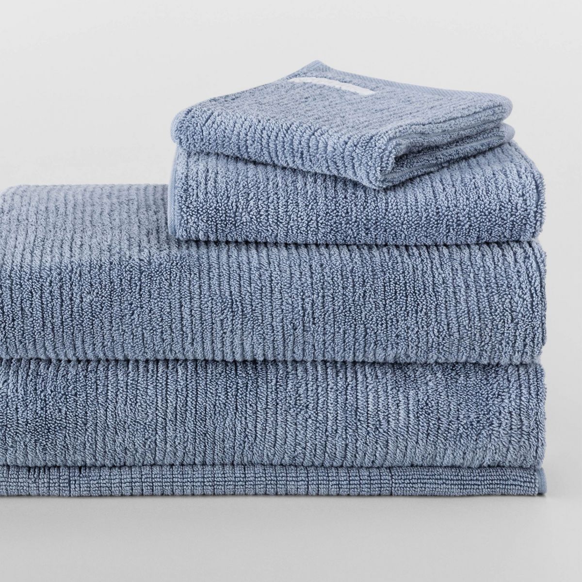 Living Textures Trenton Towel Collection by Sheridan ORIENT BLUE