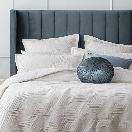 Bree Silver Quilt Cover Set by Private Collection