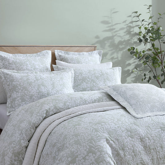 Quinn Sage Quilt Cover Set by Private Collection