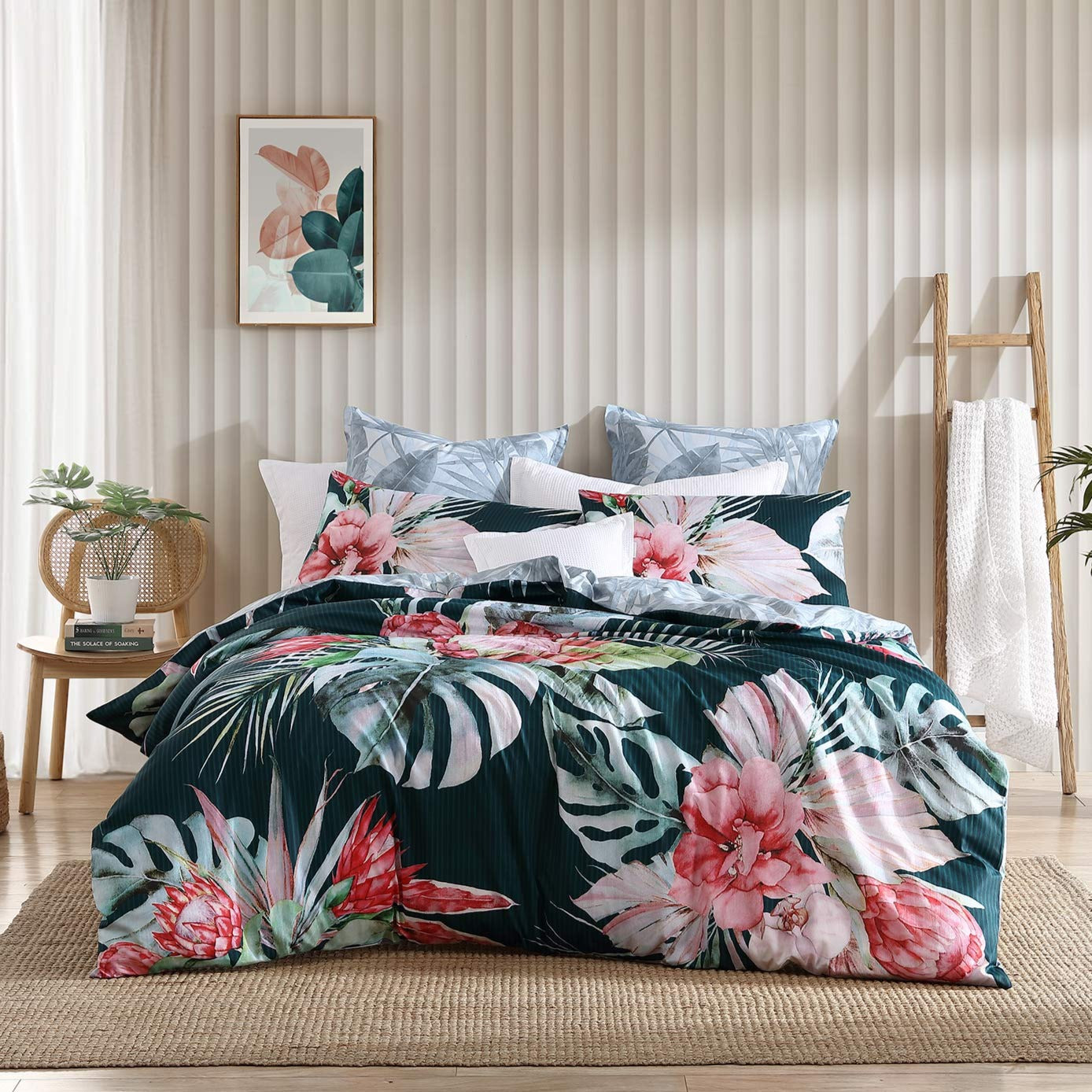 Petra Teal Quilt Cover Set by Logan & Mason