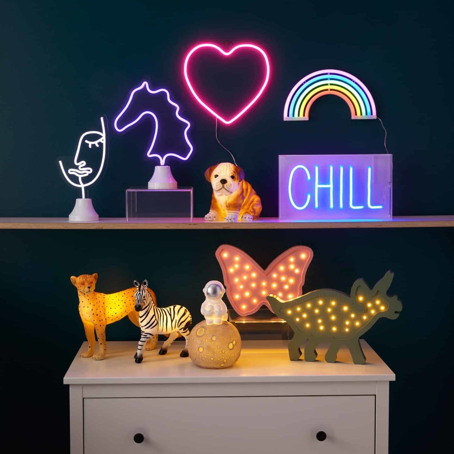 Kids Lamp Night Light-Bulldog by Jiggle & Giggle