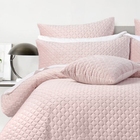 Alden Blush Quilt Cover Set by Bianca