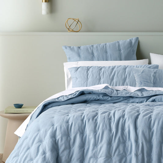 Langston Blue Comforter Set by Bianca