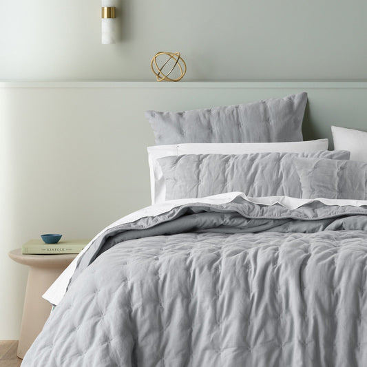 Langston Silver Comforter Set by Bianca