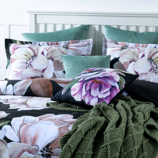 Tazanna Black Quilt Cover Set by Bianca