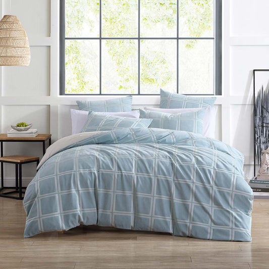 Rowan Seafoam Quilt Cover Set by Logan and Mason Platinum