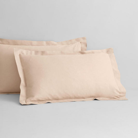 Abbotson Buff Linen Tailored Pillowcase Pair by Sheridan