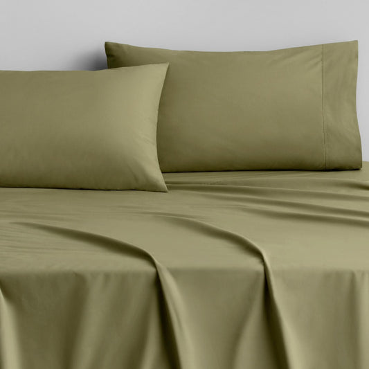 Byren Percale Sheet Set ALOE by Sheridan