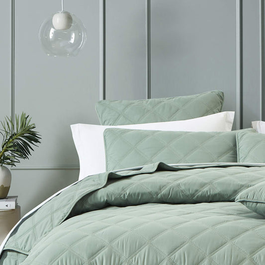 Barclay Olive European Pillowcase by Bianca