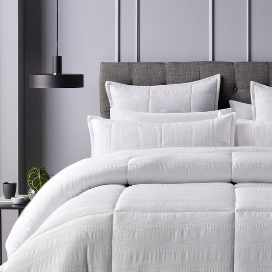 Porter White Comforter Set by Bianca