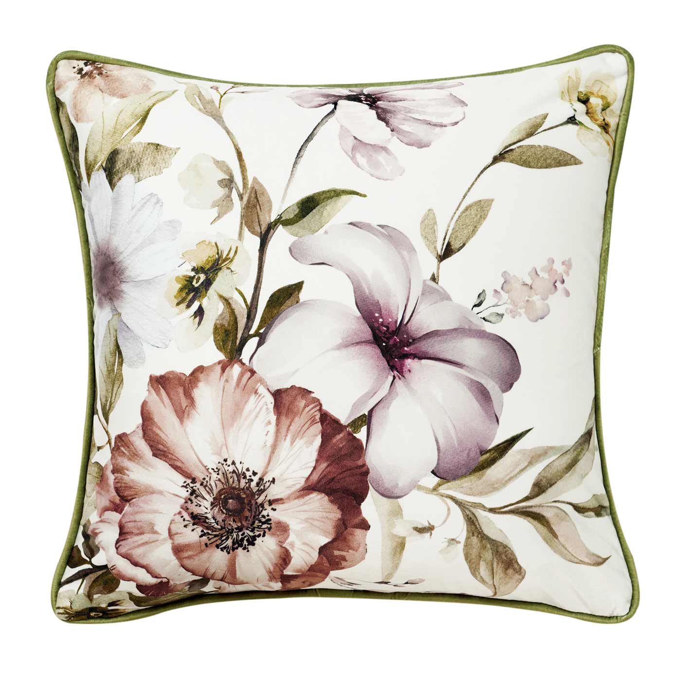 Minette Square White Velvet Cushion By Bianca