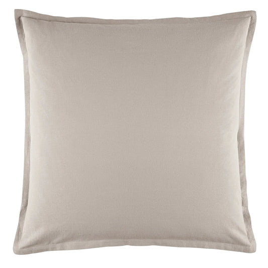 Wellington Oatmeal 65 x 65cm Linen Blend European Pillowcase by Bianca