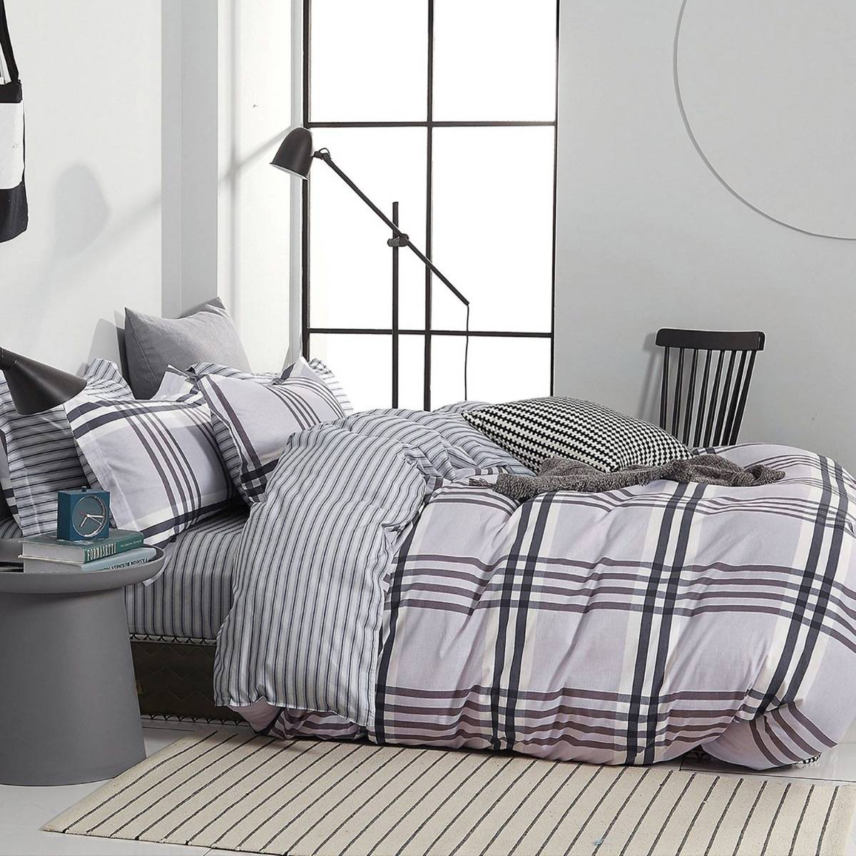 Stanton Grey Quilt Cover Set by Ardor