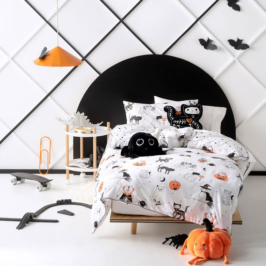 Scaredy Cat Quilt Cover Set by Hiccups
