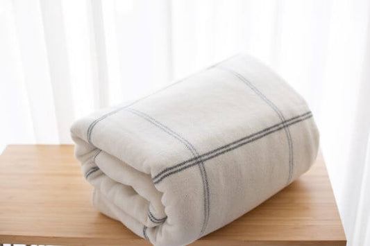 Australian Made Wool Plaid Square Light Blankets by Bambi