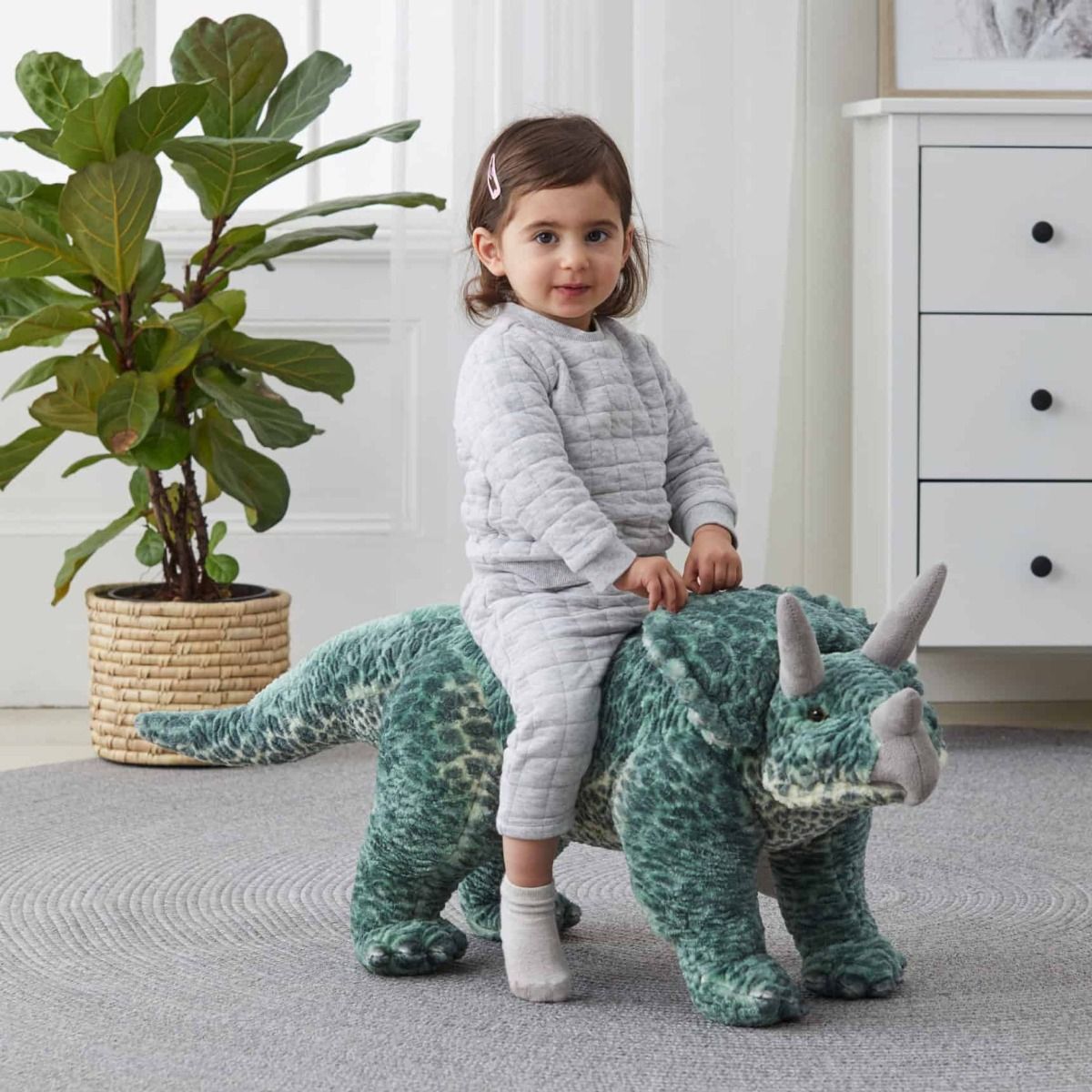 Large Standing Dino Triceratops by Jiggle & Giggle