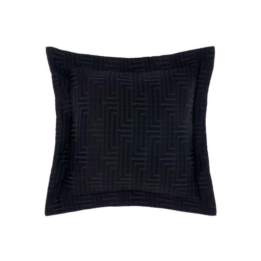 Winston Black Cushion 48 x 48 cm by Linen House
