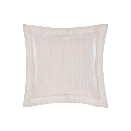 Winston White Cushion 48 x 48 cm by Linen House