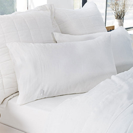 Abbotson White Linen Pillowcase Pair by Sheridan