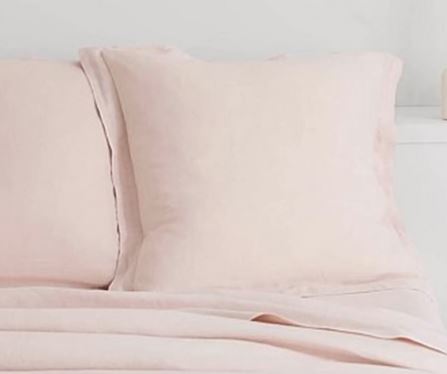 Abbotson Blush Linen European Pillowcase by Sheridan