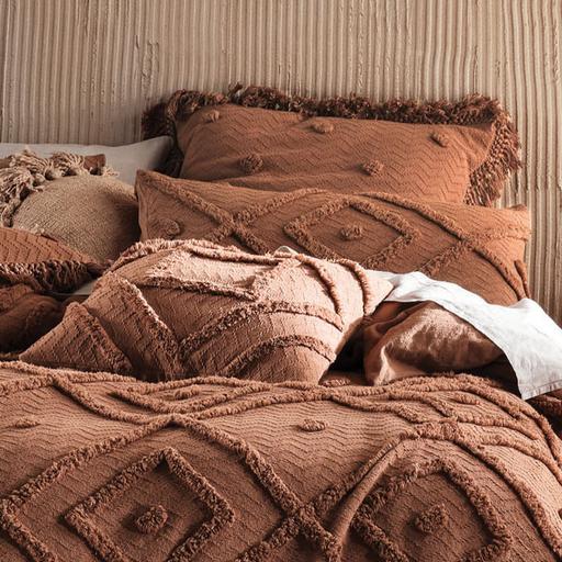 Adalyn Pecan Quilt Cover Set by Linen House