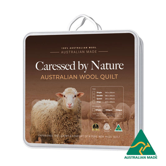 Classic Australian Wool Quilt 350gsm by Caressed by Nature