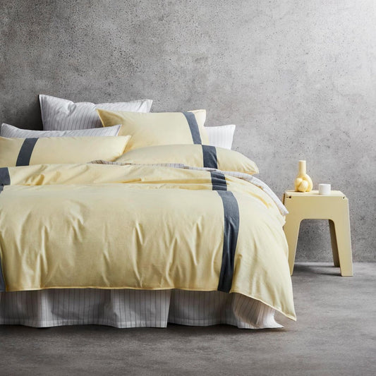 Hanley Buttercream Quilt Cover by Sheridan