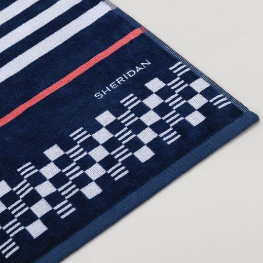 Harbourview Midnight Beach Towel by Sheridan