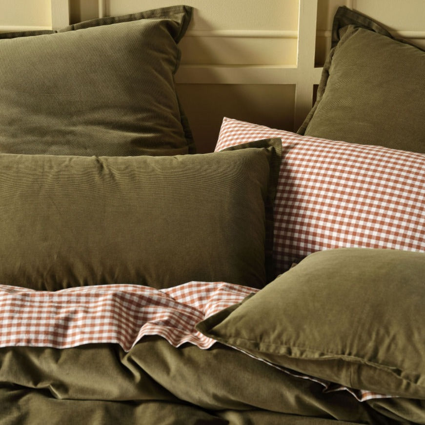 Den Caper Corduroy Quilt Cover Set by Linen House