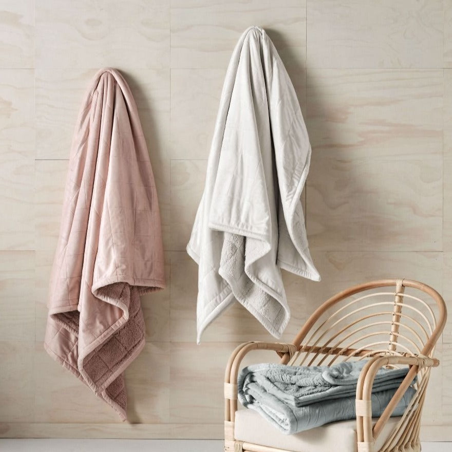 Bray Ivory Throw Rug 150 x 230cm by Linen House