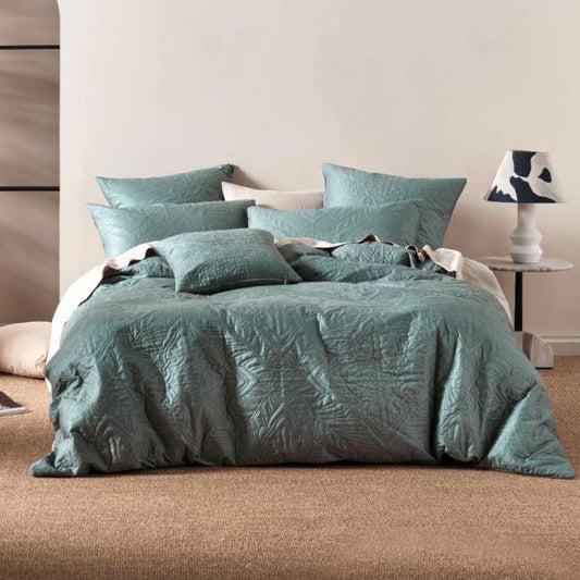 Isadora Quilt Cover Set Petrol by Linen House