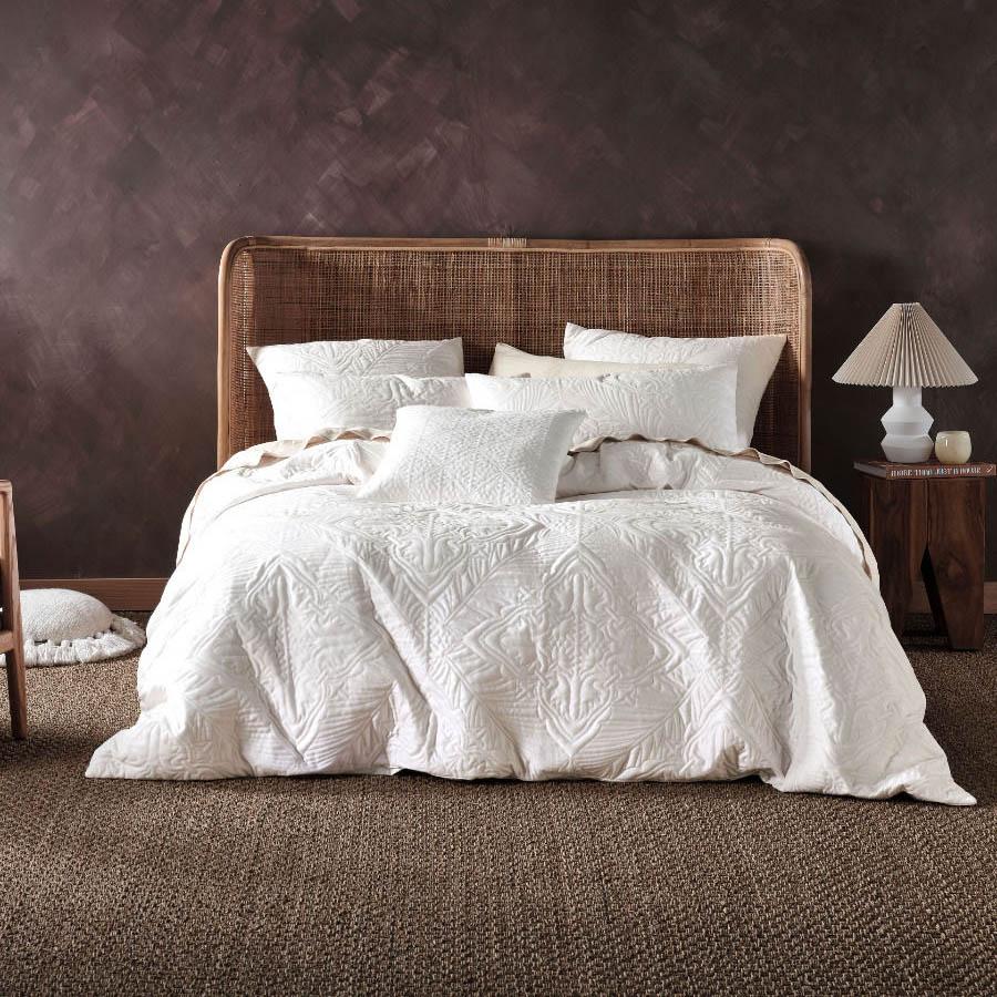 Isadora Quilt Cover Set Sugar by Linen House