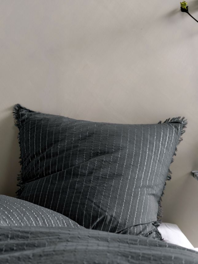 Lunar Charcoal Quilt Cover Set by Linen House