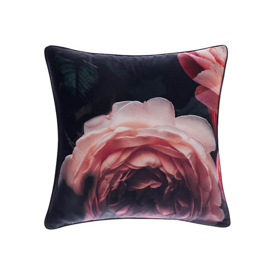 Mia European Pillowcase Black by Linen House