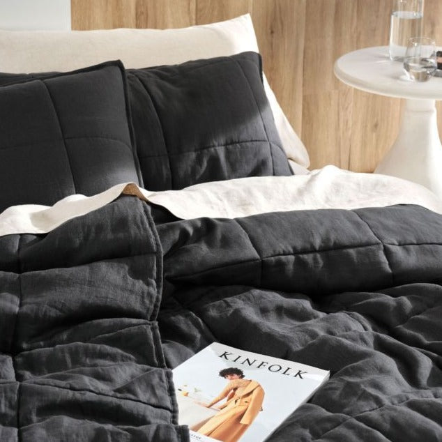 Nimes Magnet Linen Coverlet by Linen House