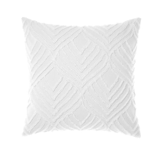 Palm Springs White European Pillowcase by Linen House