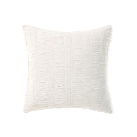 Shrimpton White European Pillowcase by Linen House