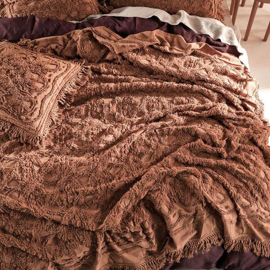 Somers Pecan Bed Cover by Linen House