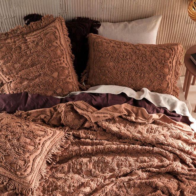 Somers Pecan Bed Cover by Linen House