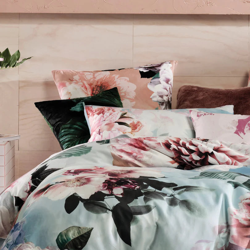 Julieta Arctic Quilt Cover Set by Linen House