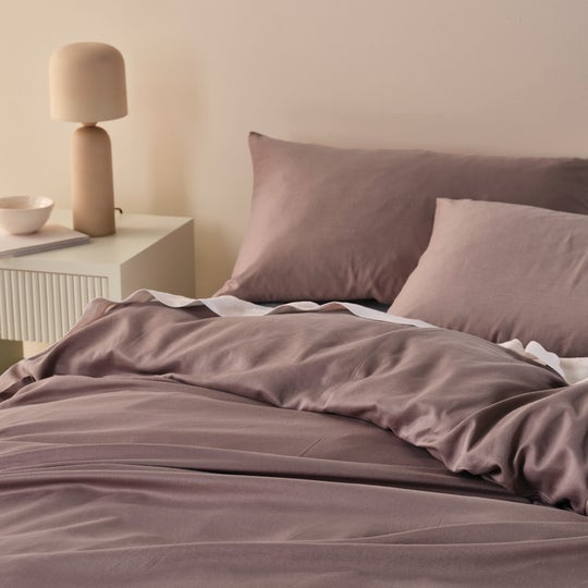 Triblend Linen Cotton Lyocell Quilt Cover Set DUSK by Linen House