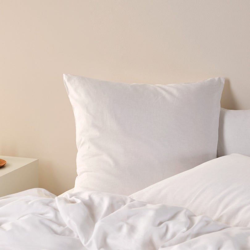 Triblend Linen Cotton Lyocell Quilt Cover Set WHITE by Linen House