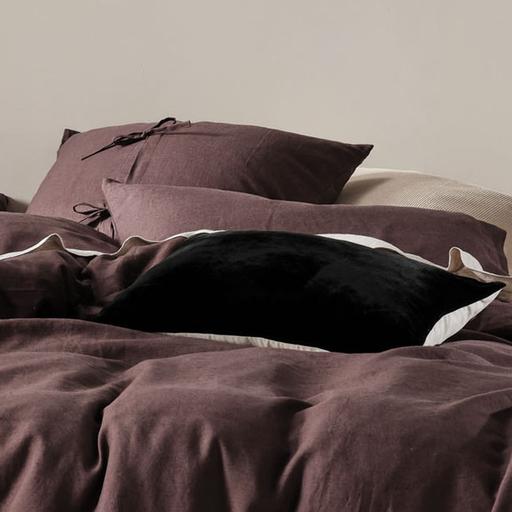 Nimes Linen Quilt Cover Set ESPRESSO by Linen House