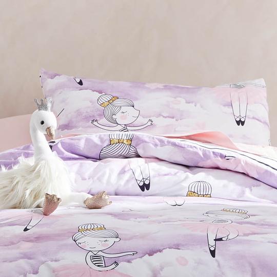 Dancing In The Clouds Pink Quilt Cover Set by Logan and Mason Kids
